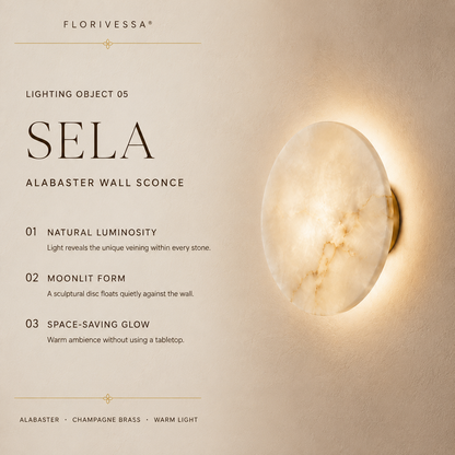 Florivessa® Sela Alabaster Wall Sconce