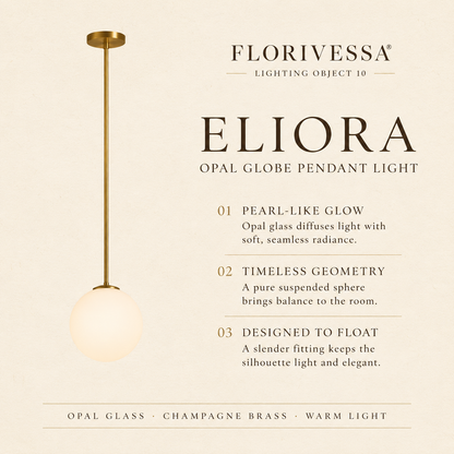 Florivessa® Eliora Opal Globe Pendant Light