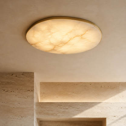 Florivessa® Veila Alabaster Flush Mount Ceiling Light