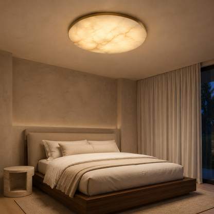 Florivessa® Veila Alabaster Flush Mount Ceiling Light