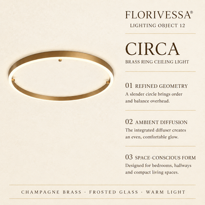 Florivessa® Circa Brass Ring Ceiling Light