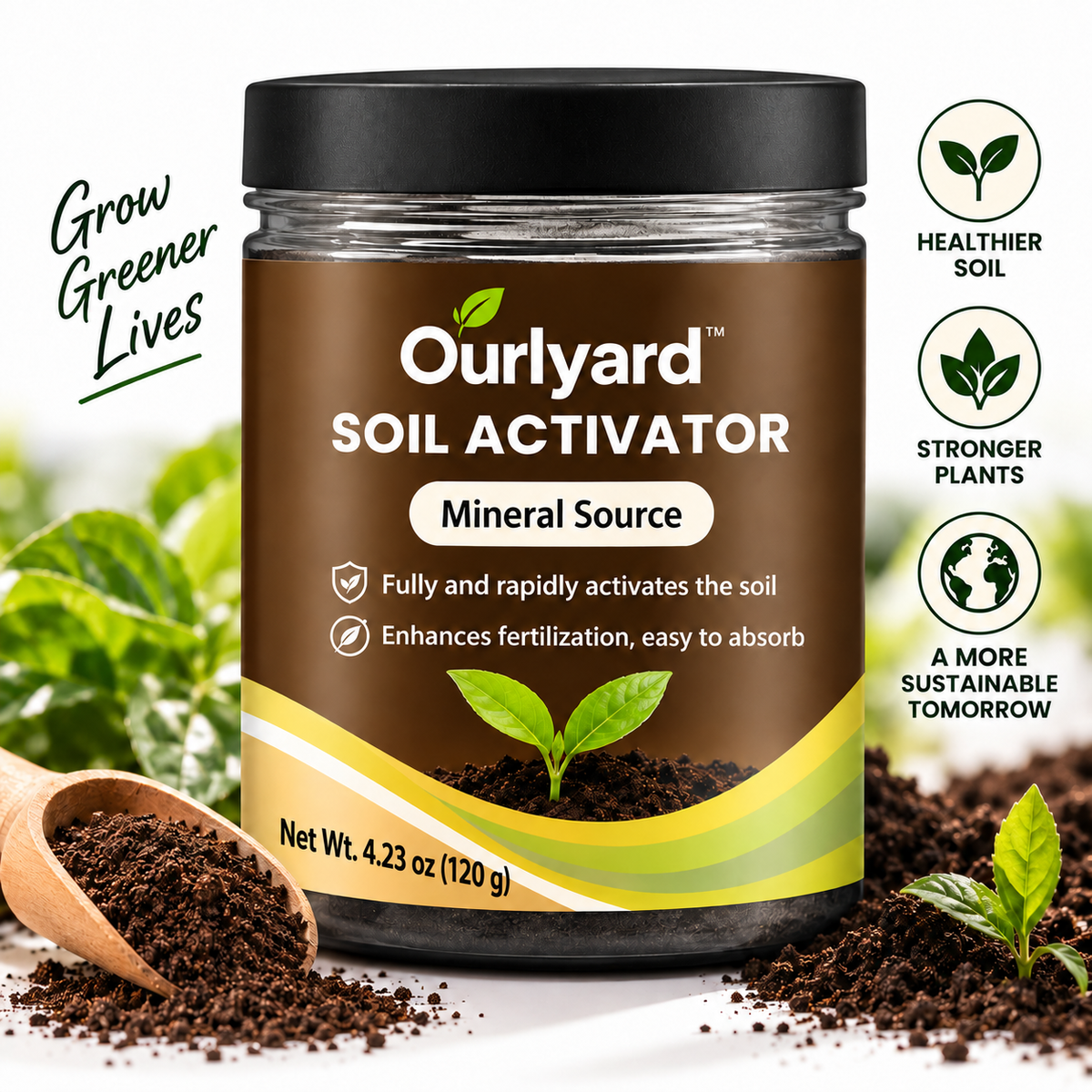 Ourlyard® Soil Activator – Plant & Garden Soil Booster for Healthier Roots & Stronger Plants